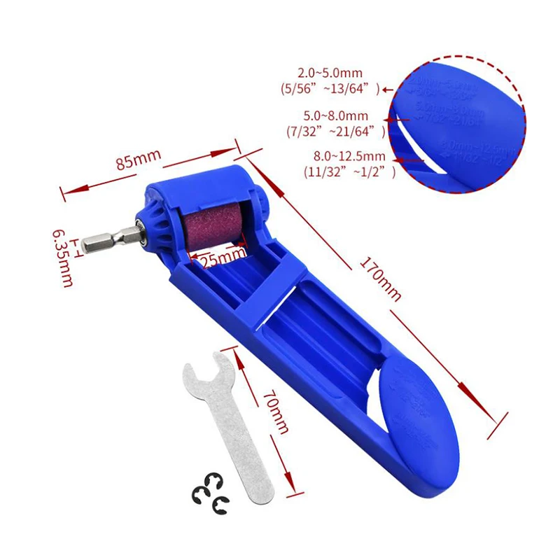 Portable Drill Grinder BIT KIT Sharpener Grinding Roda Pisau Mata Bor Mini Angle Mesin Alat Listrik