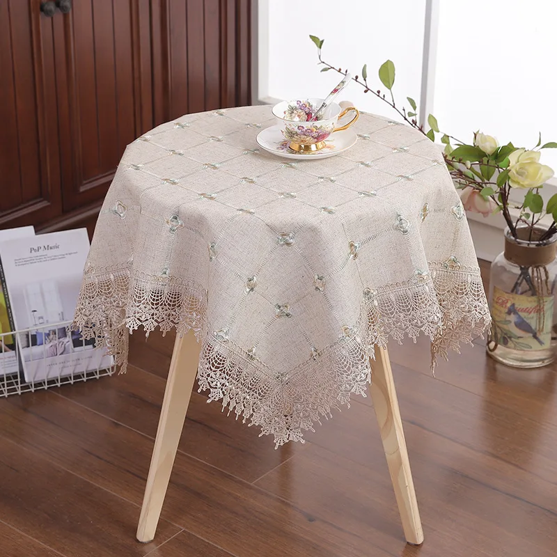 

Lace tablecloth manufacturer tea table cloth European table cloth simple dust cover air conditioning cover tea table cloth