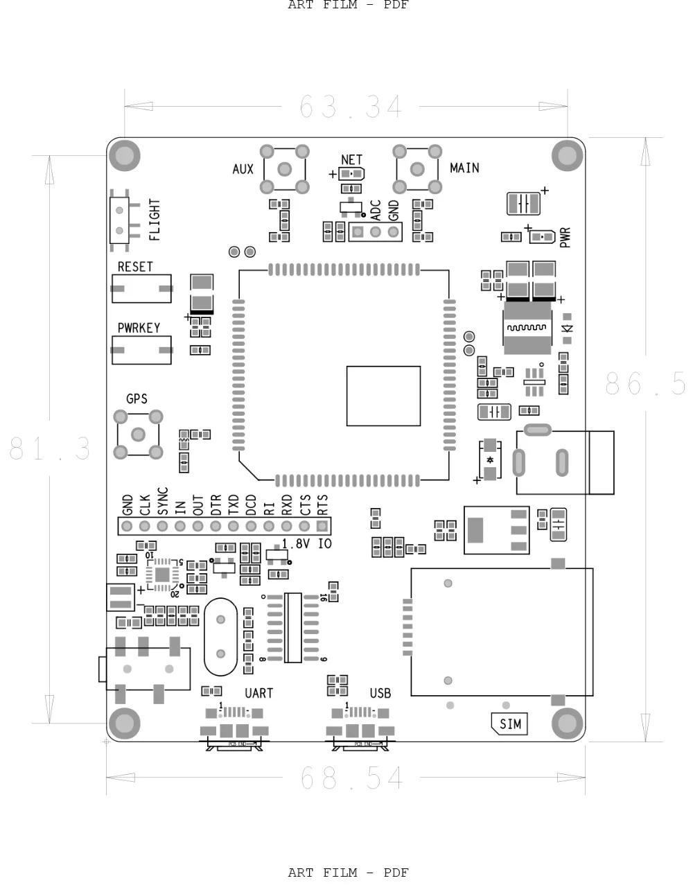 SIMCOM SIM7600SA-H EVB Baord/Breakout Board LTE CAT4 for Australia/New Zealand/South America Brazil Argentina