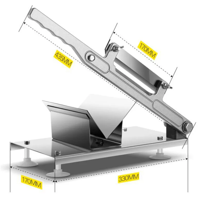 BEIJAMEI meat cutting equipment V shape stainless steel frozen beef meat slicer/manual frozen mutton rolls slicer