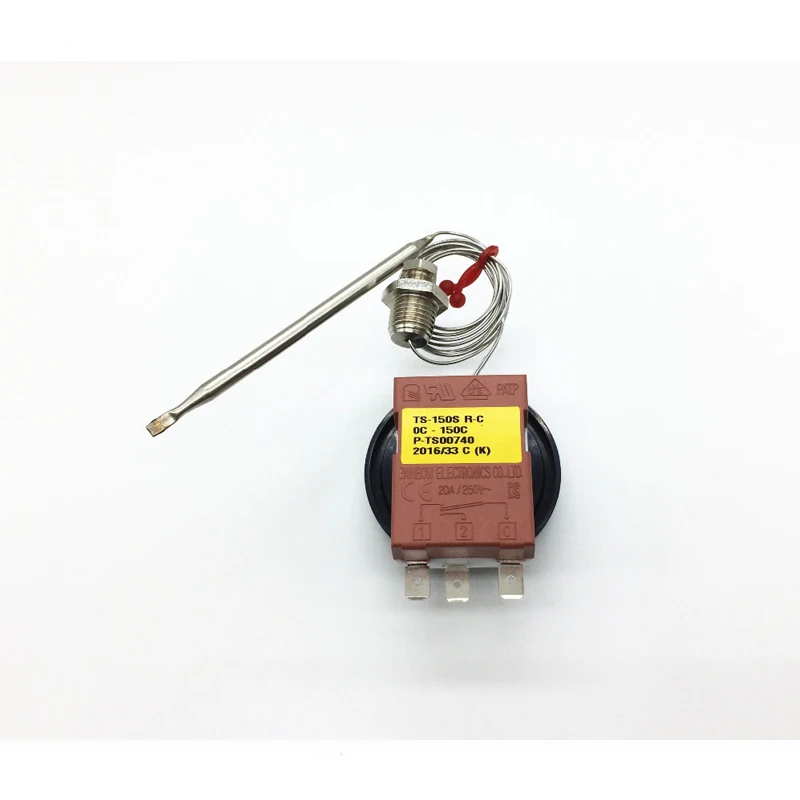 30-150 Degrees Celsius Korea Rainbow Capillary Thermostat - 3 Pins Adjustable Temperature Control Switch with Nut TS-150SR-C