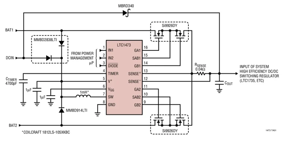 LTC1473CGN LTC1473 - برنامج تشغيل مفتاح PowerPath المزدوج