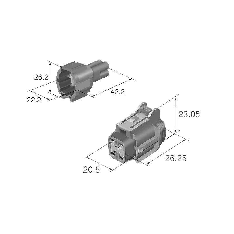 

Free shipping black and gray for Sumitomo 91 Versiegelt Series 090 4 Pin Connector Female Male 2.2mm Waterproof Automotive Conne