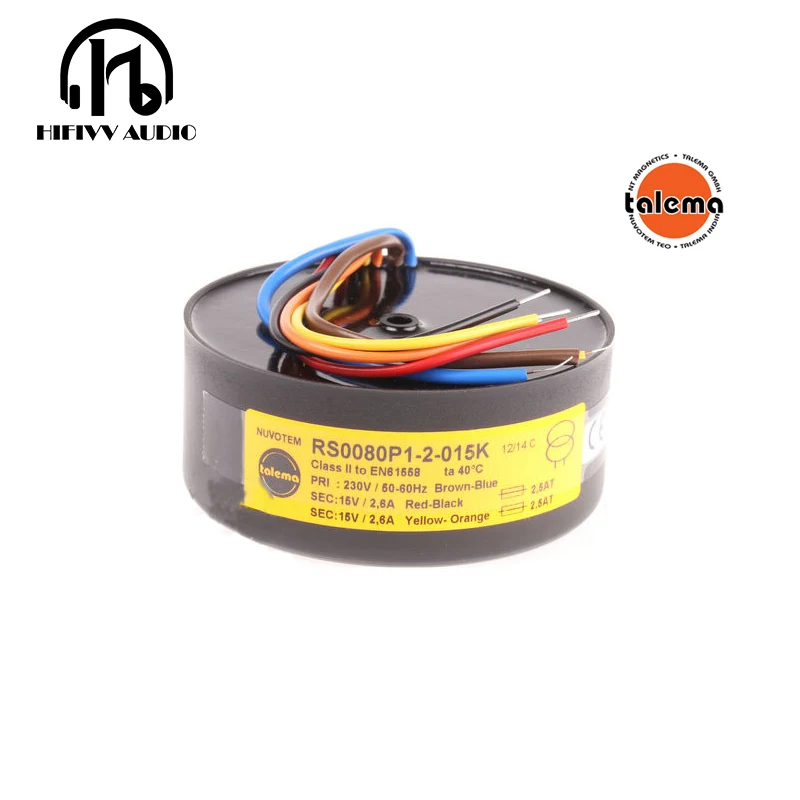 80VA 80W Toroidal Circular Transformer Primary 230V Secondary 0-15V 0-15V