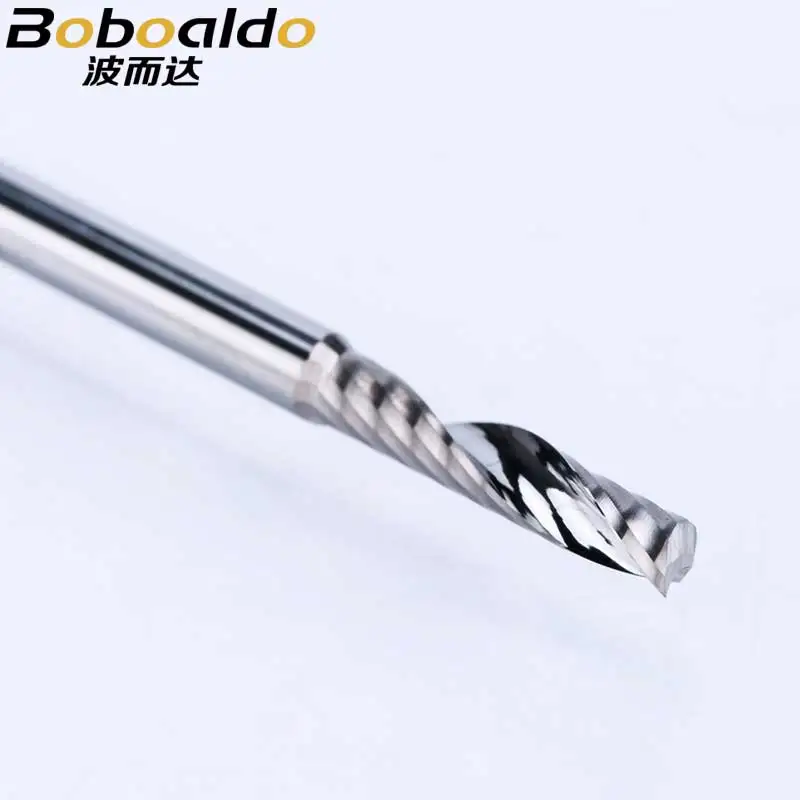 Imagem -05 - Fresa de Carboneto de Haste 3.175 mm Fresa de Ranhura Espiral de Uma Flauta Única Ferramentas de Broca de Gravação Cnc com 10 Peças