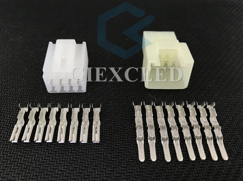 2 Sets 8 Pin 6090-1021 6090-1051 HM Series 2.3mm(090) Female Male Auto Electrical Socket AC Assembly Wire Connector