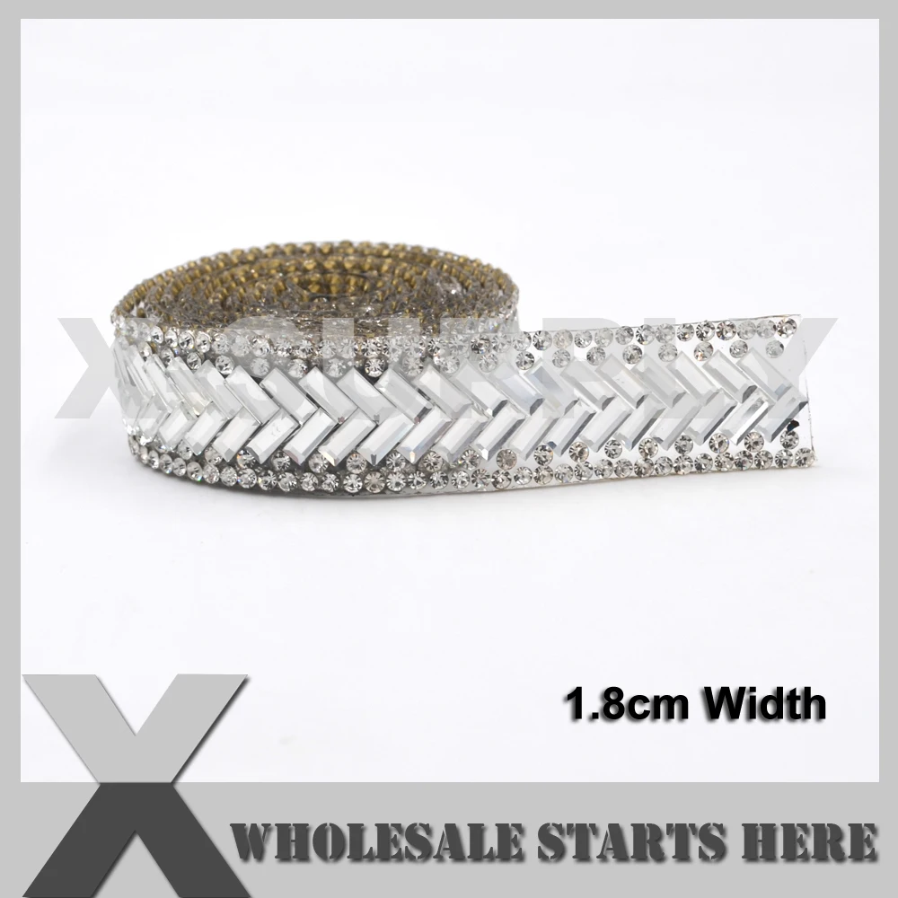 Iron On Crystal Rhinestone Bandings,Used For Cake Wine Standing,Headband,Pet Collar,Clothes Edge and Shoes