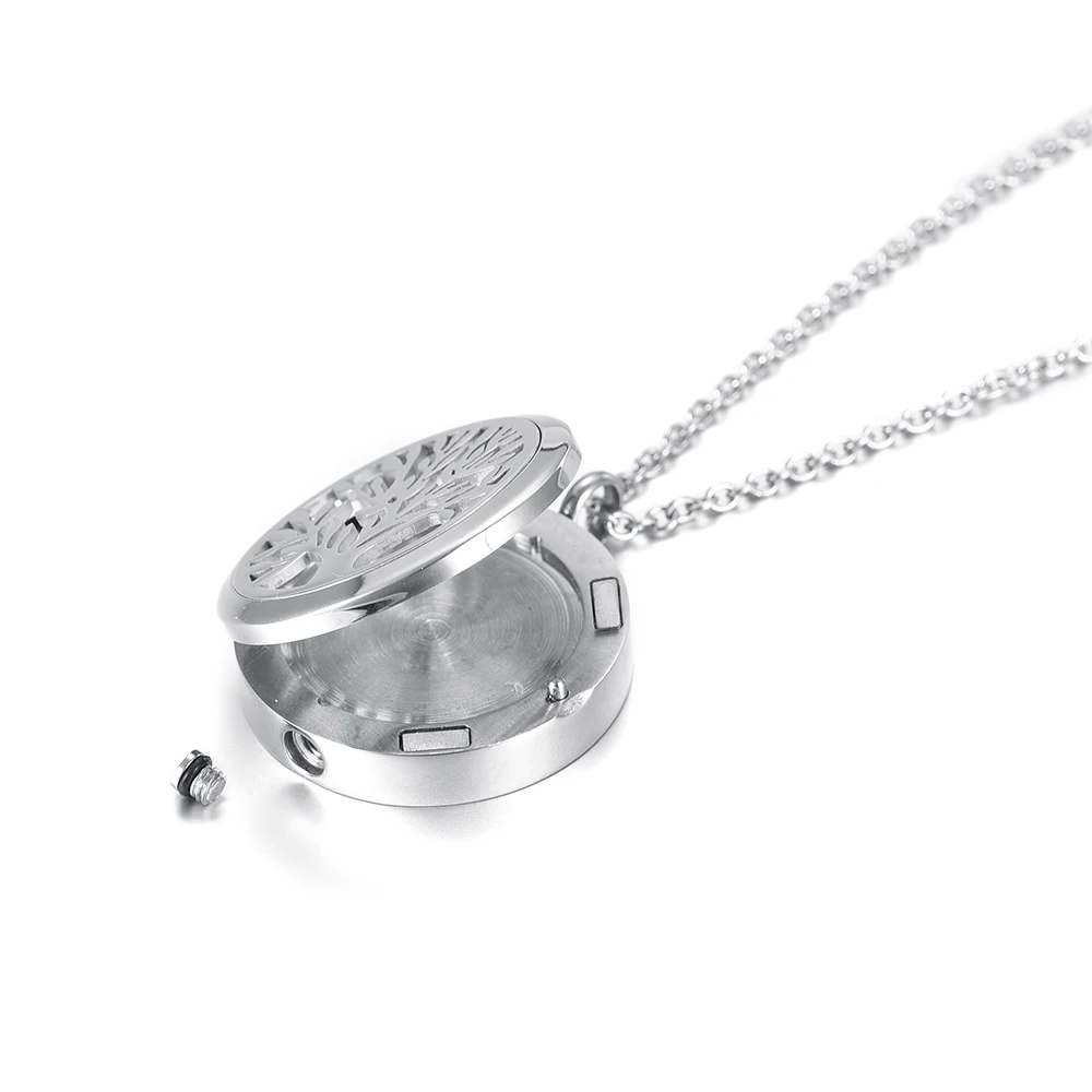 Collier pendentif urne funéraire arbre de vie, médaillon diffuseur d'huile de cendres, urnes Keepplex agaçantes, bijoux pour animaux de compagnie et humains, mémorial à 2 usages