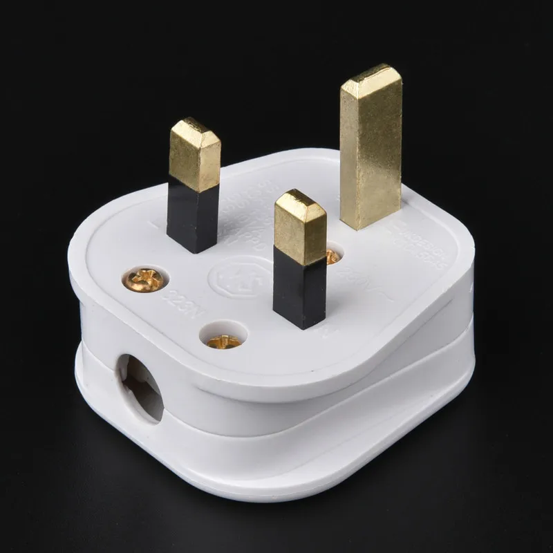 White 3 Pin UK Mains Top Plug 13A 13 AMP Appliance Power Socket Fuse Adapter Household,1 pcs