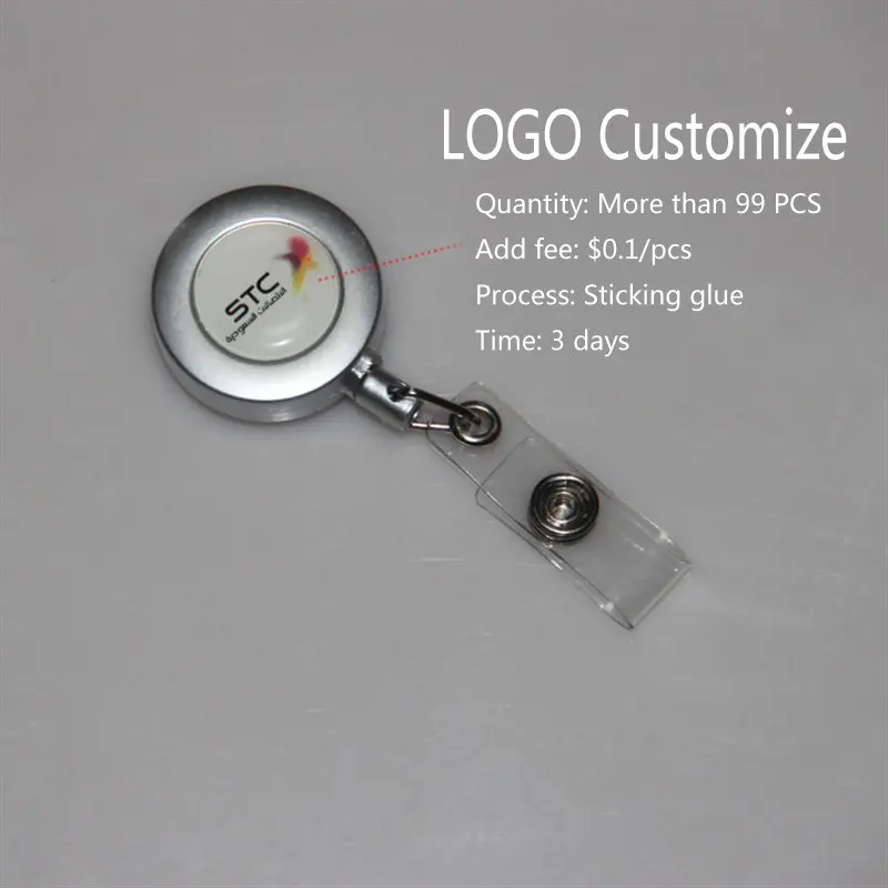 Badge Reel for Access Card, Retractable Chain Work Card keychain coil Testificate ID IC Card Holder