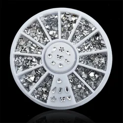 3D kelebek matkap çiçek tırnak Rhinestones kristal DIY Nail art süslemeleri manikür araçları aksesuarları NRD047