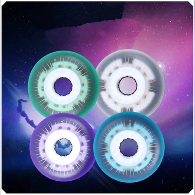 92A Flash Wheel Super Brightness Durable PU Inline Skate Wheels 80mm 76mm 72mm Purple Blue Green White For SEBA for Powerslide