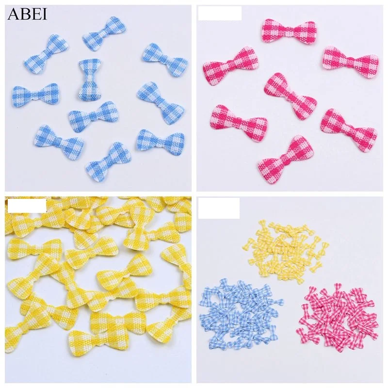 200pcs/lot Candy Color Bow Pads Cartoon lovely bow Patch for Kids Baby Clothes Shoes Accessories DIY Scrapbook Cards Craft