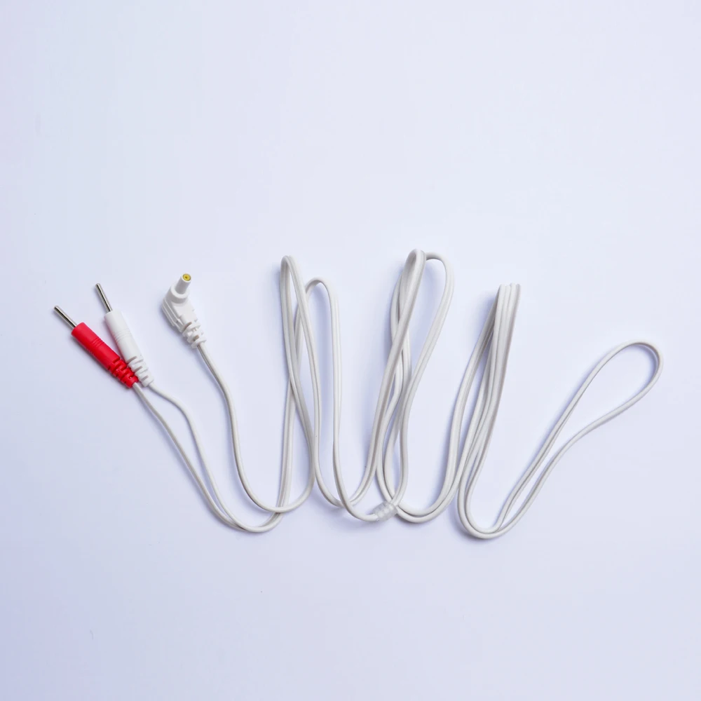 10 Pieces Replacement Jack DC Head 2.35mm Electrode TENS Unit Lead Wires Connector Cables