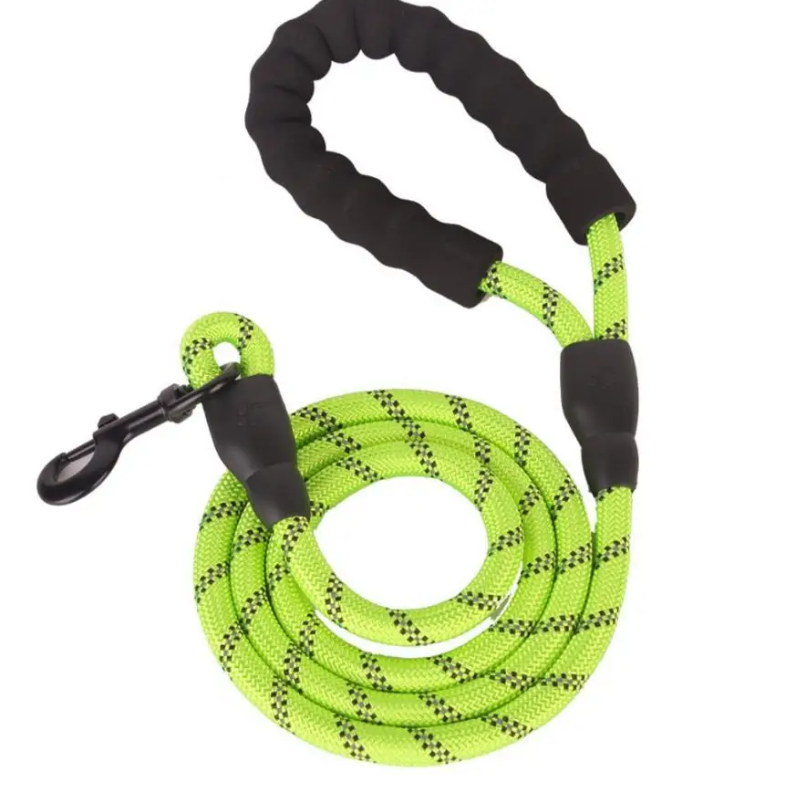 Nylon Pet Dog Lead Puppy Walking Running Slip Collar Rope Strap Training Leashes Reflective 150cm length Suits Medium Breed Dogs