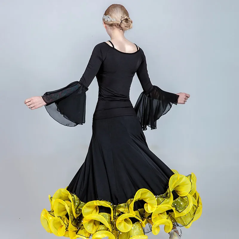 women dance skirts dance clothes long standard skirt for dancing flamenco skirt dance top ballroom dance wear waltz costumes