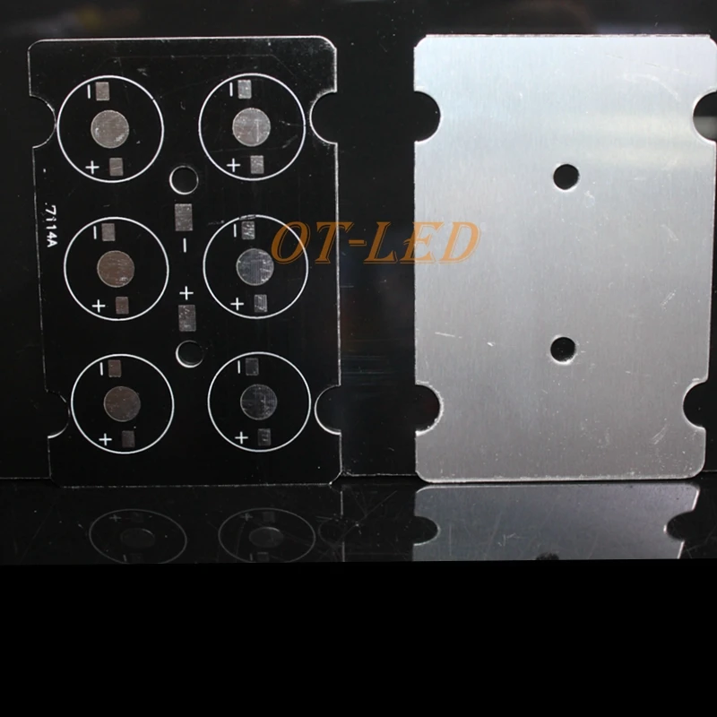 10pcs 6W 88*59mm LED PCB, aluminum plate base, heat sink Board for Road light, floodlight, wall lamp