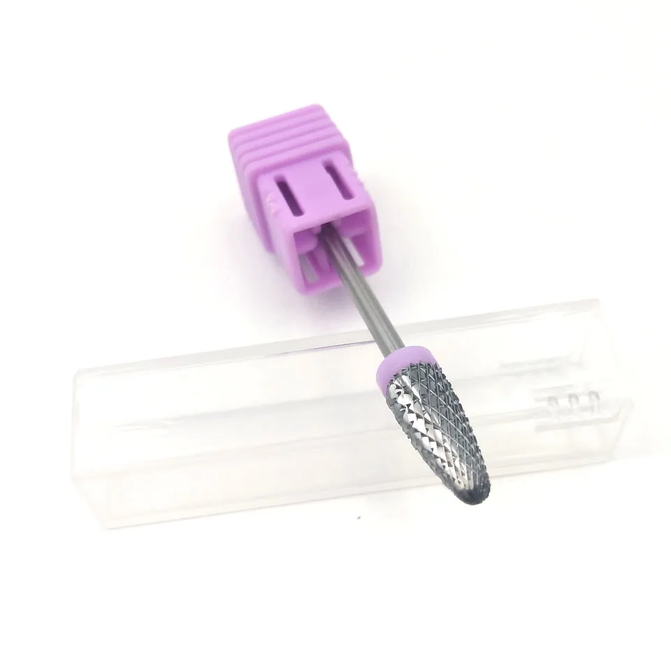 HYTOOS Cone Carbide Nail Drill Bits 3/32 Rotary Nail Burrs Milling Cutters for Manicure Drill Accessories Tools