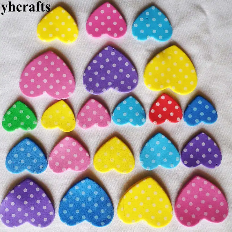 1bag/LOT,Spot heart foam stickers Early learning educational toys Wall fridge stickers Home decoration Birthday gifts DIY craft