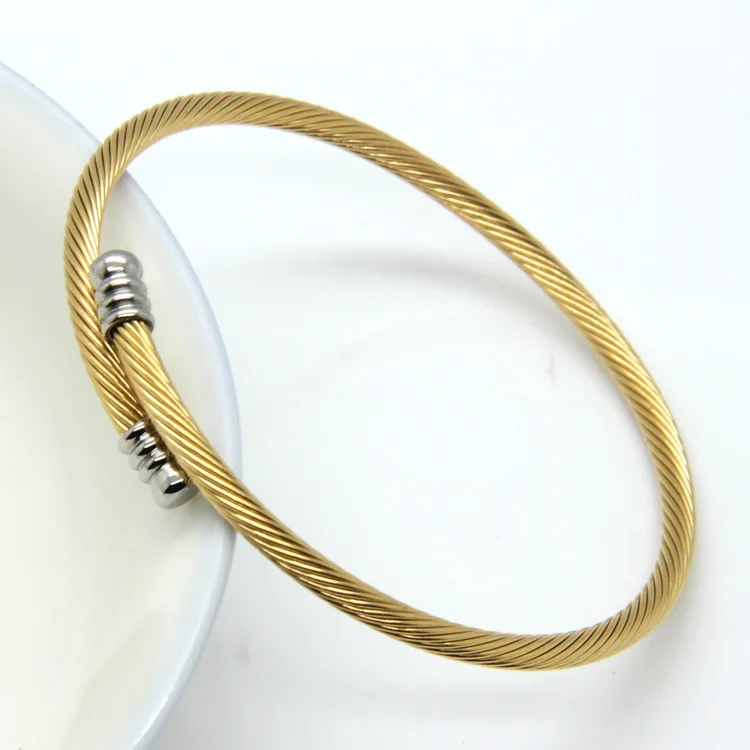New Arrivals Simple Elegance Fashion Jewelry Bracelets & Bangles 5-color Stainless Steel Bracelets For Women