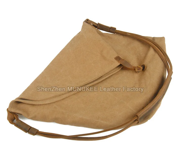 Imagem -04 - Bolsa Mensageiro de Lona para Homens e Mulheres Bolsa Tiracolo Algodão Casual Retro Vintage Militar Couro