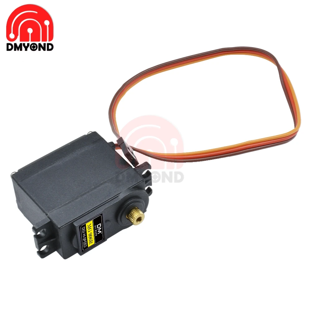 Imagem -04 - Engrenagens de Metal rc Digitais Servomotor Alto Torque de Motor de Helicóptero Carro Barco Mg996 mg 996r Mg996r mg 996