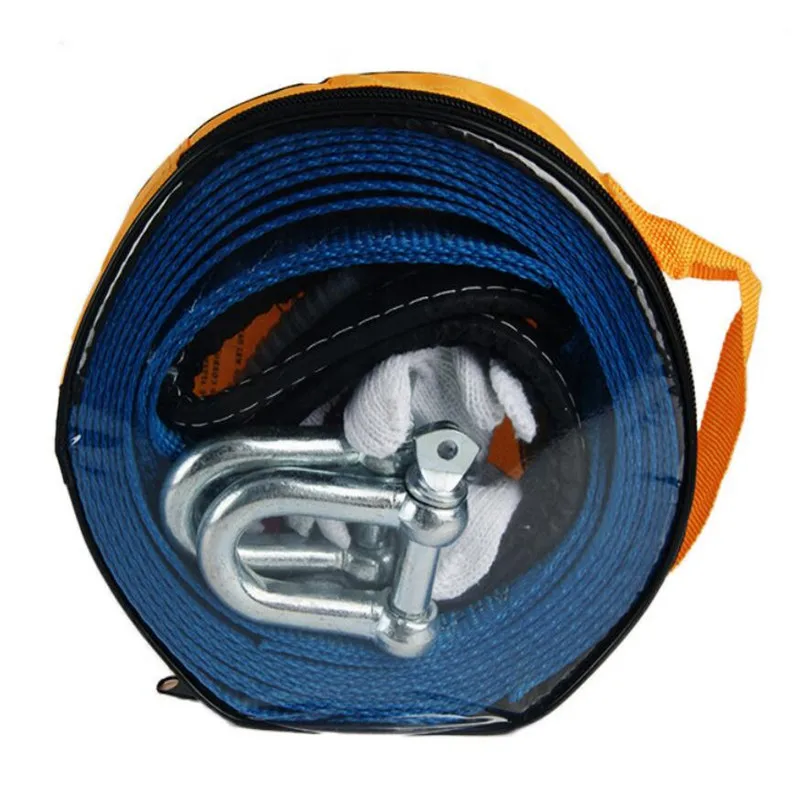 For SUV 4m 8 Tons Traction Tow Rope Widening Thick Polyester Trailers With  Reflective Send Gift Gloves