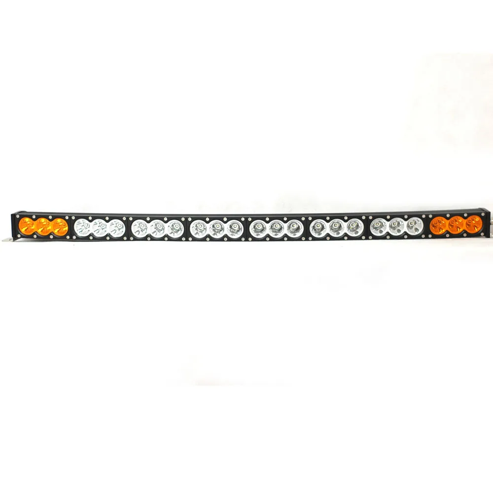 

Marloo car accessories 240W amber white double color Curved single row led light bar for truck