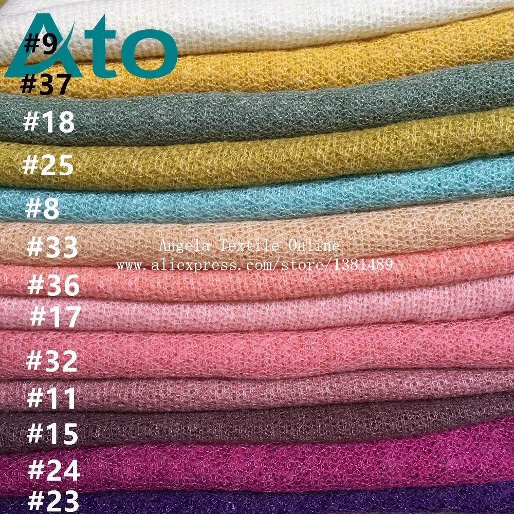 Knit Fabrics,Steretch Jacquard soft angora Fuzzy Fabrics, width 160 cm