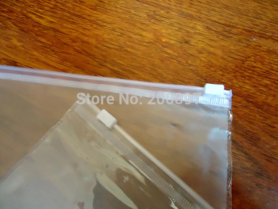 slider zipper top pvc clothing bag  clear and frosted sides 60*40cm slider plastic bag 30pieces lot