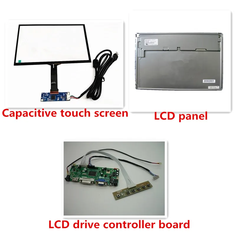 

12.1 inch AA121TD02 1280*800 LCD screen +HDMI-compatible/DVI/VGA LCD Controller Board+capacitive touch screen USB Plug and play