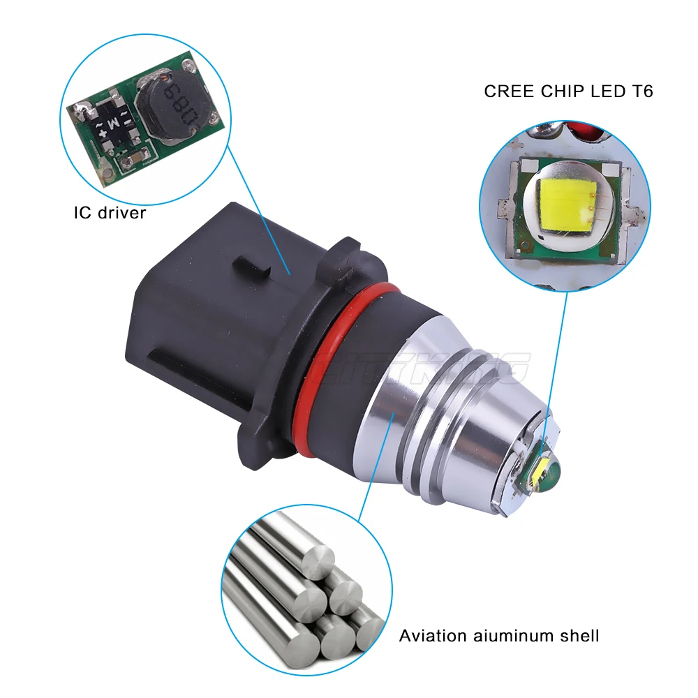 2PCS  High Quality P13W LED 10W Car Fog Interior Light Driving Running T6 Bulb LED H7 1156 T20 T15 Auto 12V Parking Signal Lamp