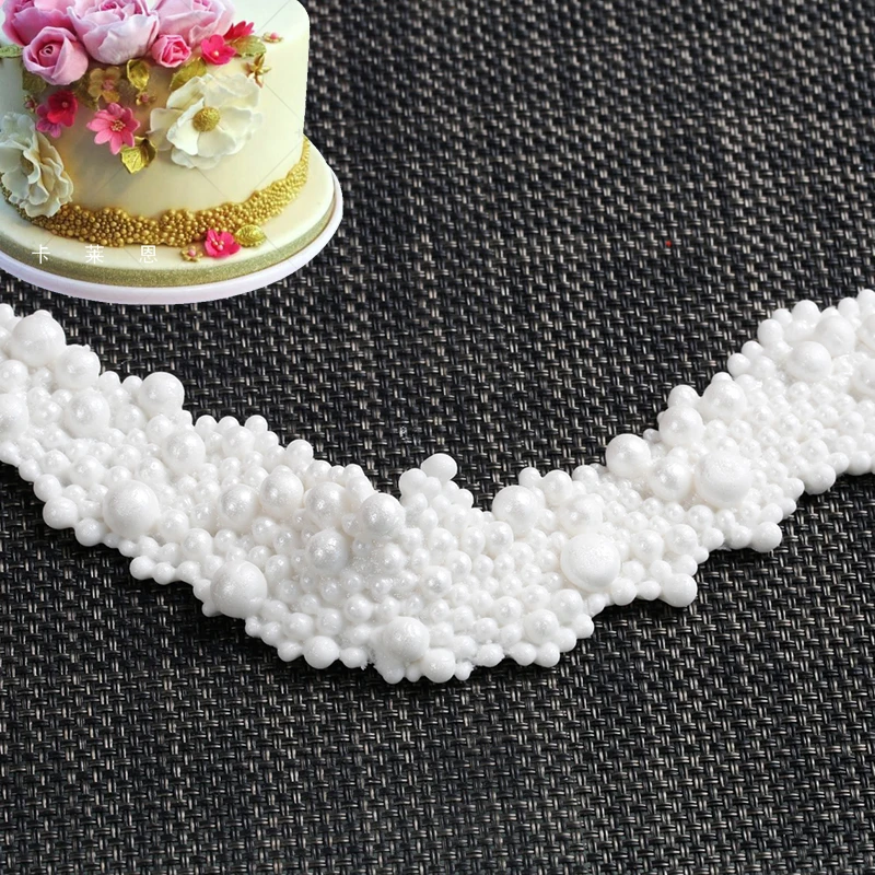 silicone pearls corner silk  cake decoration chocolate fandont candy clay mold