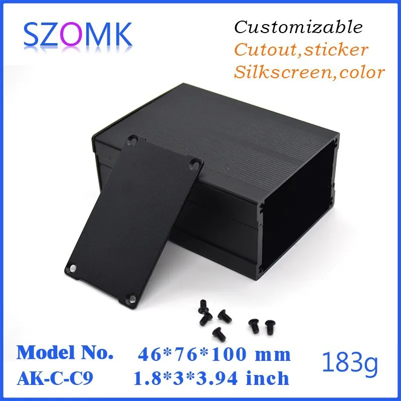 

4Pcs 46*76*100mm szomk diy audio aluminum amplifier enclosure custom aluminum enclosure extruded enclosure gps tracker