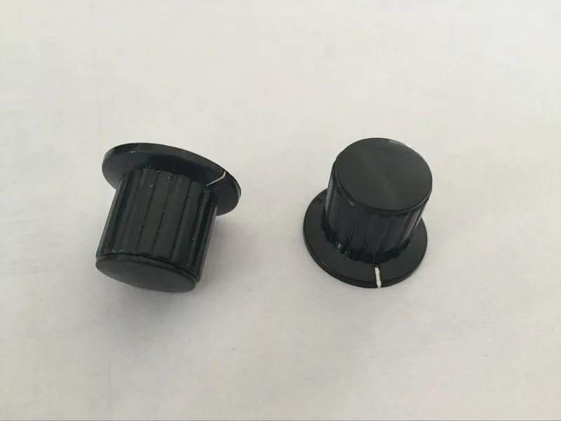 10pcs Skirted Knob  For Standard Pots Black D 25mm H 20mm Hole Diameter 6mm