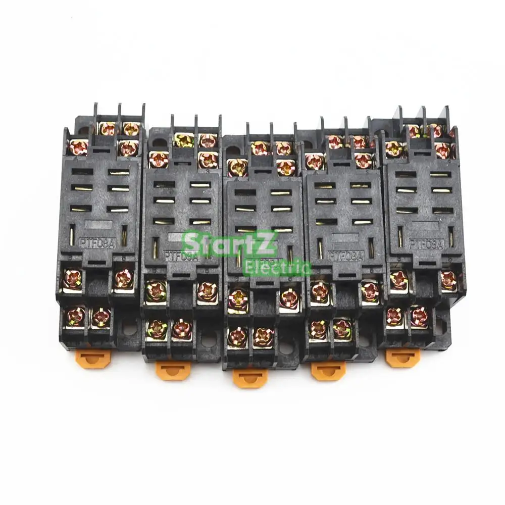 5Pcs PTF08A Relay Socket Base for LY2NJ