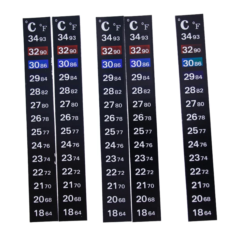 1pcs/2pcs/3pcs/5pcs/lot Digital Dual Scale Stick-on indoor Aquarium Fish Tank Thermometer Temperature Sticker 20%off