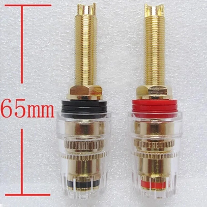 

A Pair Banana Connector Gold-plated Banana Plugs Sockets Copper Terminal Audio Amplifier Speaker Terminals New