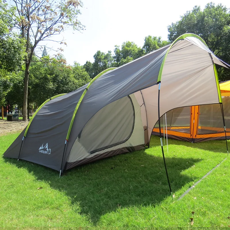 Laputa-Double Layer Camping Tent, One Hall, One Bedroom, Waterproof, Large Gazebo, Sun Shelter, Barraca, 3-4 Person