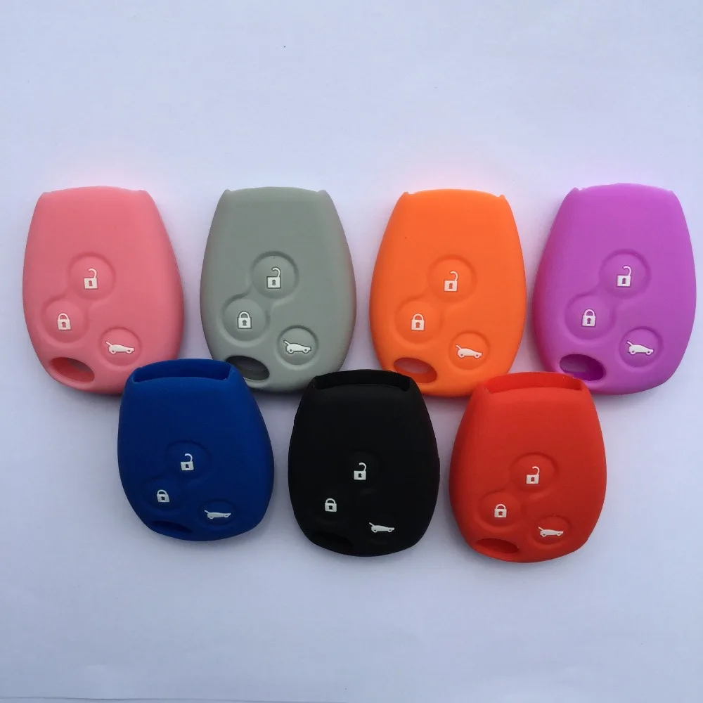 3 Button Key Silicon Case For Mercedes Benz Smart FORTWO Cabrio CITY Forfour ROADSTER For Renault Clio Kangoo Megane FOB Key