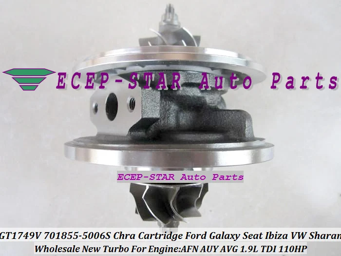 

Turbo CHRA Cartridge GT1749V 701855-5006S 701855 Turbocharger For Volkswagen VW Sharan Galaxy Seat Ibiza AFN AUY AVG 1.9L 110HP