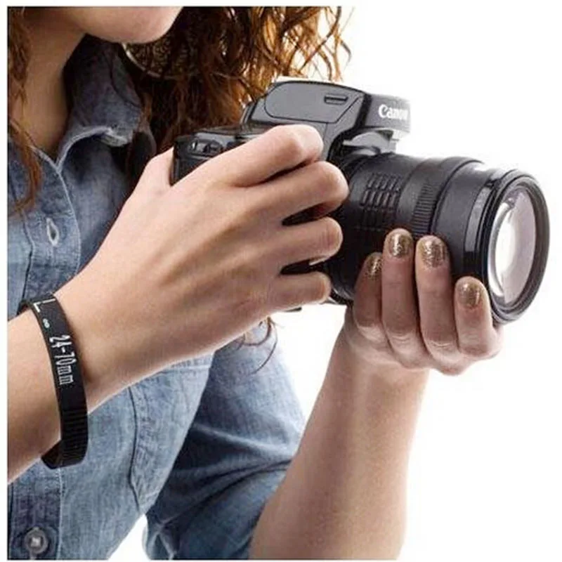 Lens Bracelets Photographer silicone bracelet Wristbands SET Lens Zoom Creep for canon nikon DSLR camera free ship