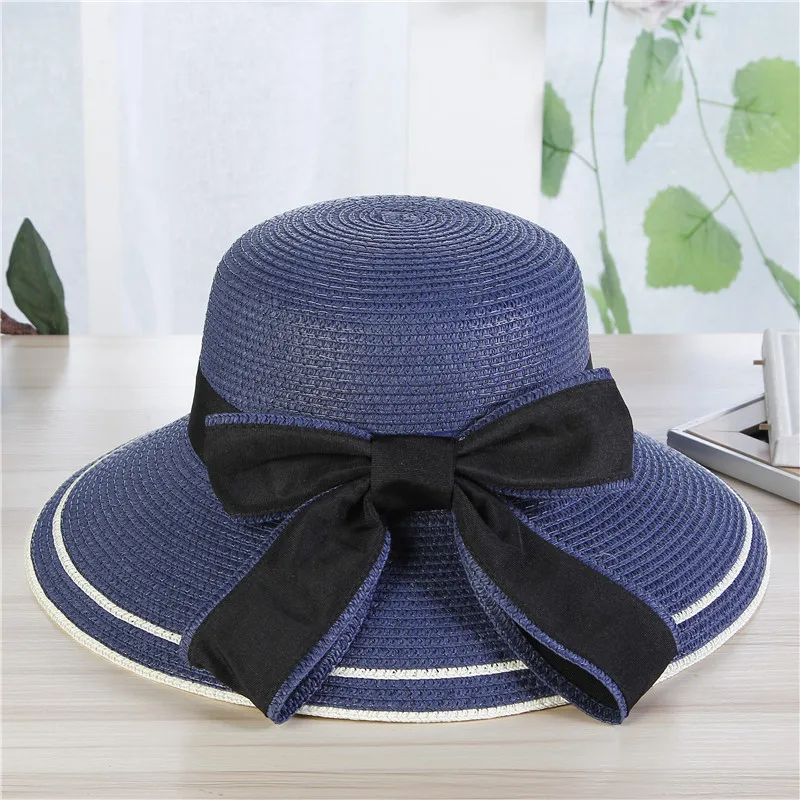 Outdoor folding straw hat female summer Korean version of the tide along the ladies sunhat sunscreen sun hat summer beach hat