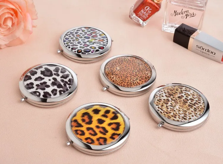 Animal Print Compact Mirror Zebra Stripe Make Up Mirror Tigrina Mirror Free Shipping by express 20pcs/lot