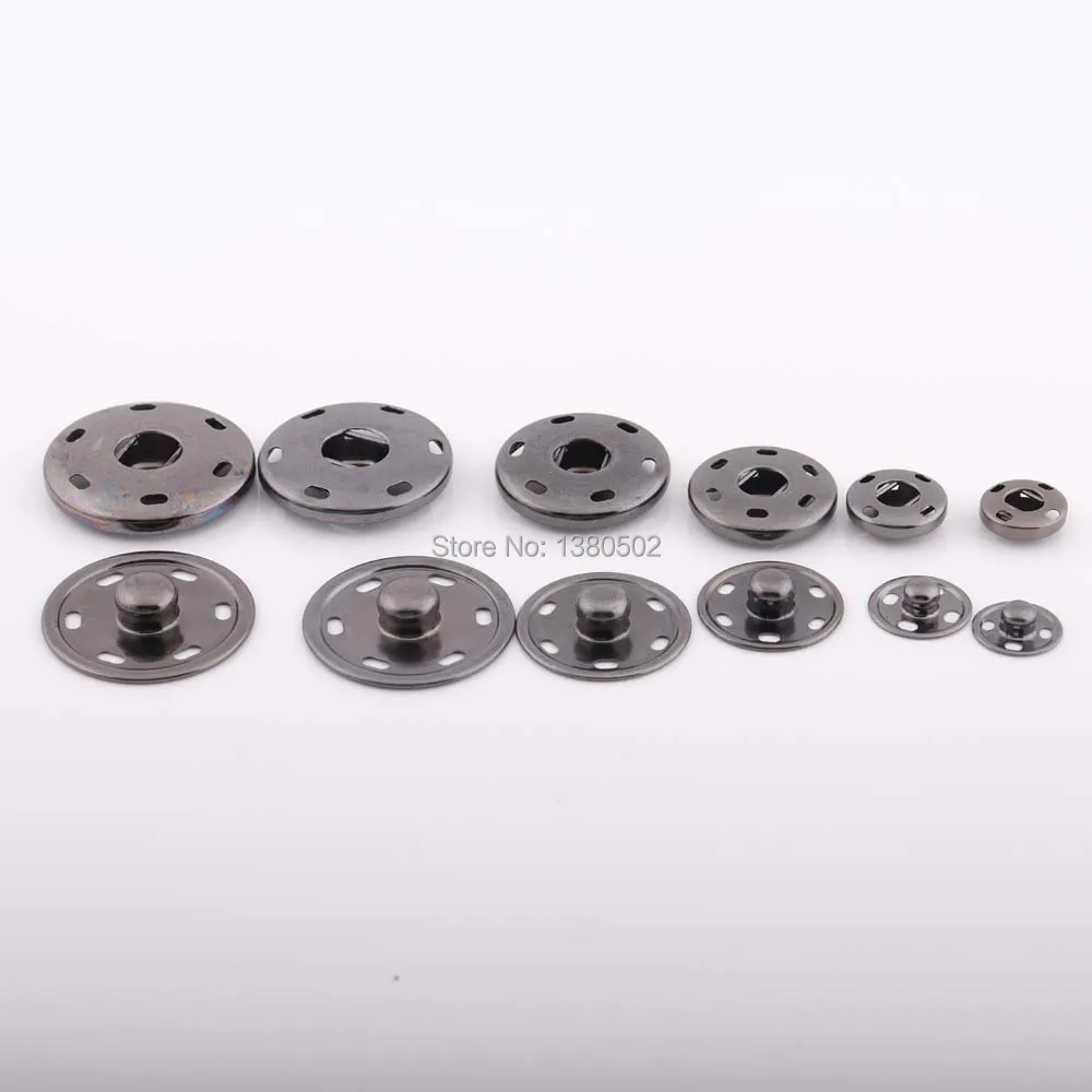 20sets black color 10/12/14/15/17/19/21/23/25/28/30mm snap button for sewing tool garment accessories