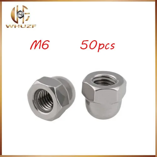 Free shipping 50Pcs M3 M4 M5 M6 M8 M10 Galvanized Cap Nuts Decorative Cover Semicircle Acorn Nut GB802