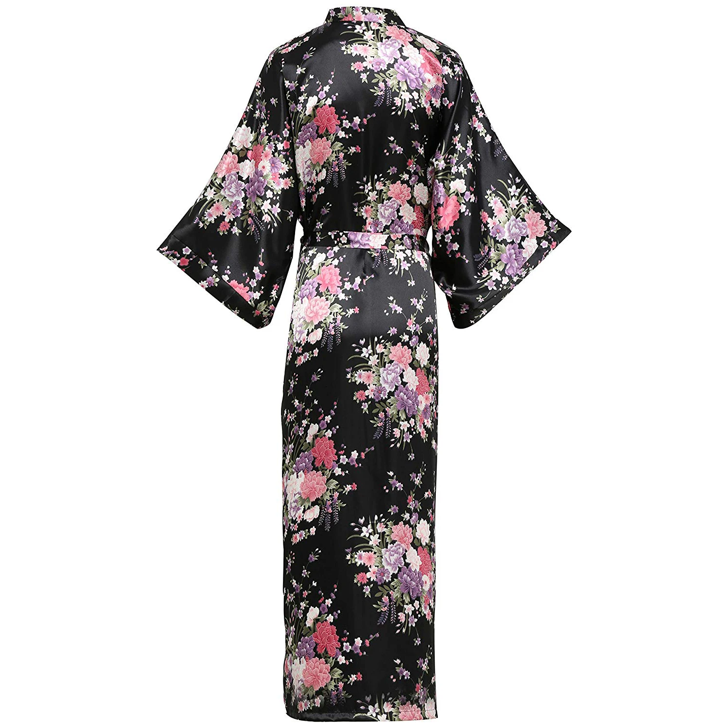 Plus Size Lady Long Robe Print Flower Kimono Bathrobe Casual Sleepwear Home Clothes Rayon Bride Bridesmaid Dressing Gown