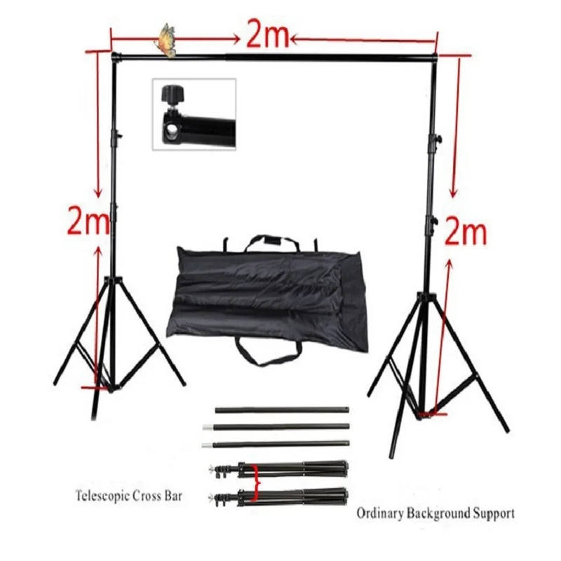 Funnytree 2*2m/6.5*6.5ft Photographic equipment manual quality aluminum frame background Stand