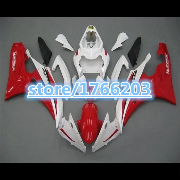 

Injection YZF R6 fairing kit for YZF-R6 06-07 YZF R6 06 07 Red white YZF 600 R6 2006 2007 fairing sets bodywork Ning