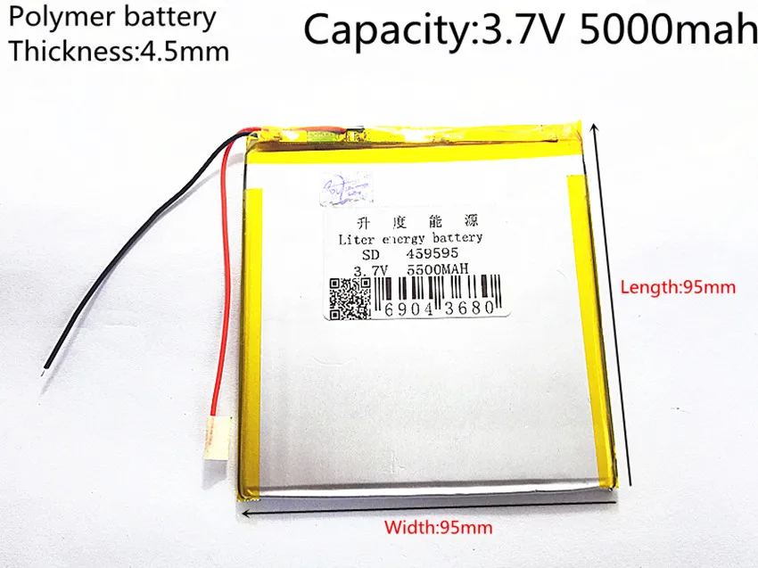 Teclast P85 4.5*95*95 Mm Baterai Tablet Polymer Battery 3.7 V 5000 MAh 459595 untuk Tablet PC 7 Inch 8 Inch 9 Inch